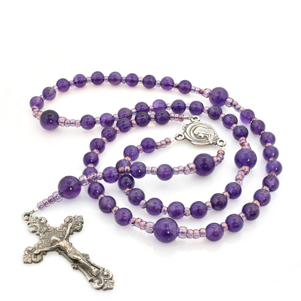 Amethyst 5-Decade Rosary Full Circle Beads