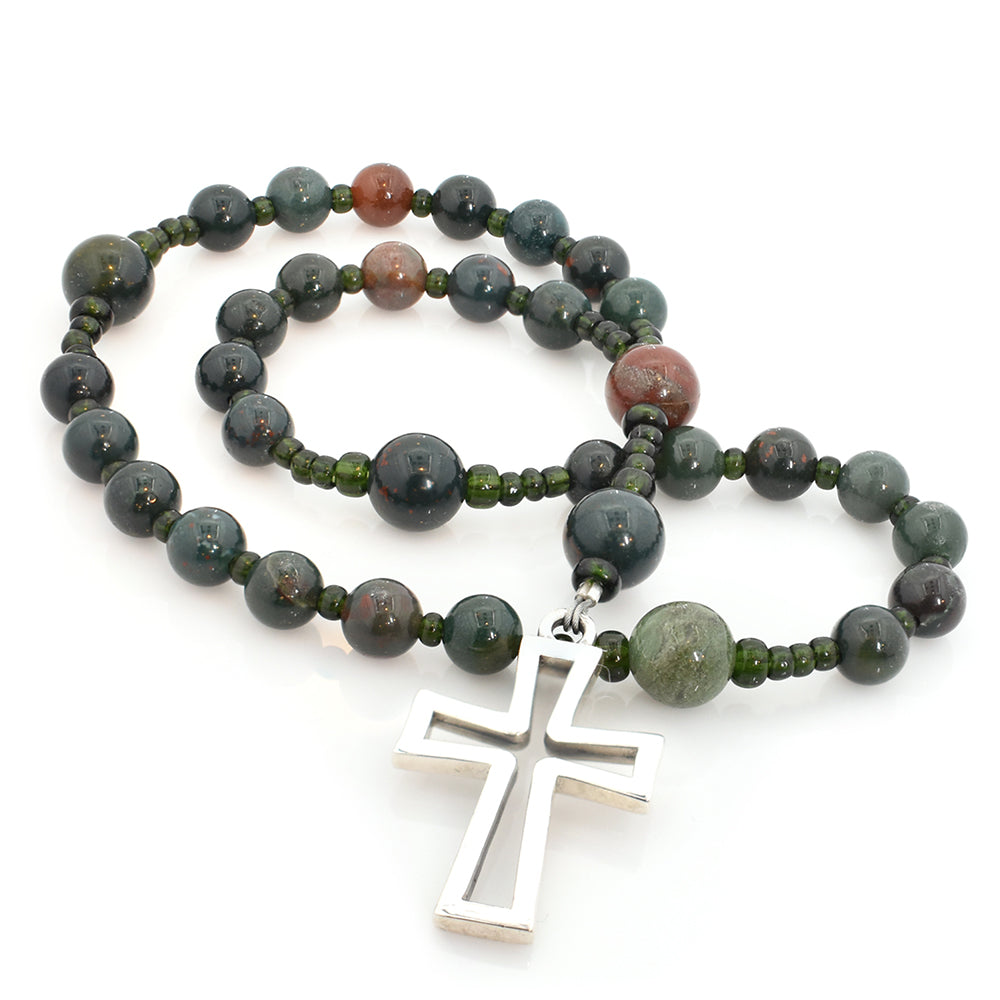 Bloodstone 33-Bead Prayer Beads Full Circle Beads