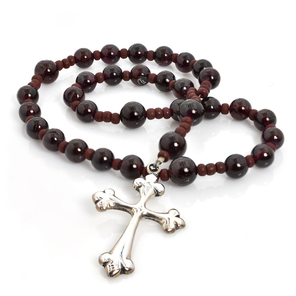 Garnet 33-Bead Prayer Beads Full Circle Beads - Main Image