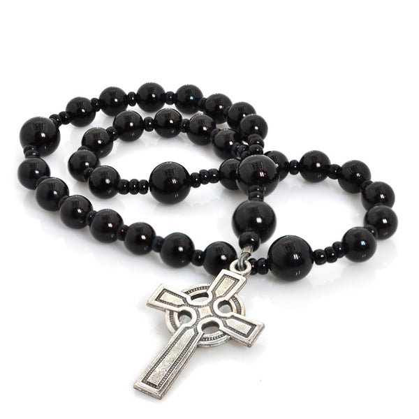 I Am Grateful Protestant Prayer Beads - Fossil Agate & Jasper - Unspoken  Elements