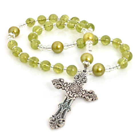 Peridot & Pearl 33-Bead Prayer Beads