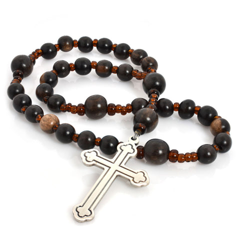 Tiger Ebony Wood 33-Bead Prayer Beads